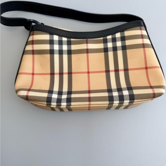 Burberry London Vintage Nova Check Mini Shoulder Bag Baguette + Dust Bag - Picture 2 of 9